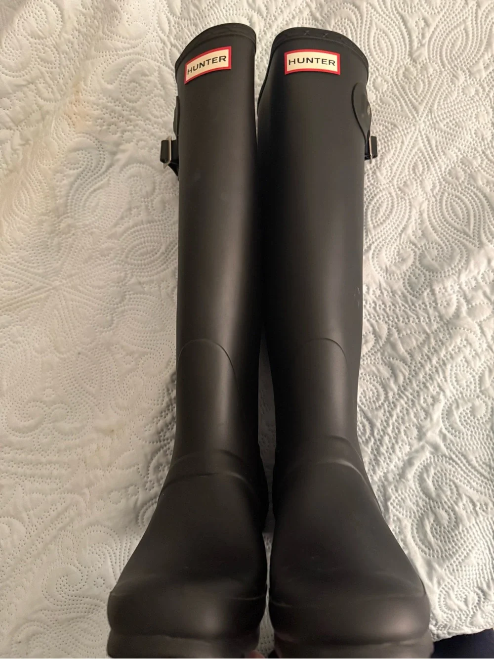 Hunter black tall boots NWOT